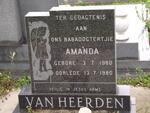 HEERDEN Amanda, van 1980-1980