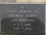 HEERDEN Jeremias Auret, van 1889-1976