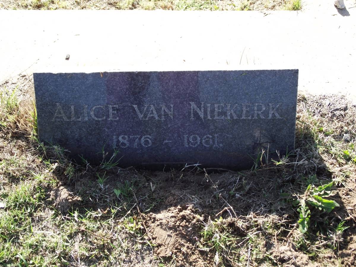 NIEKERK Alice, van 1876-1961