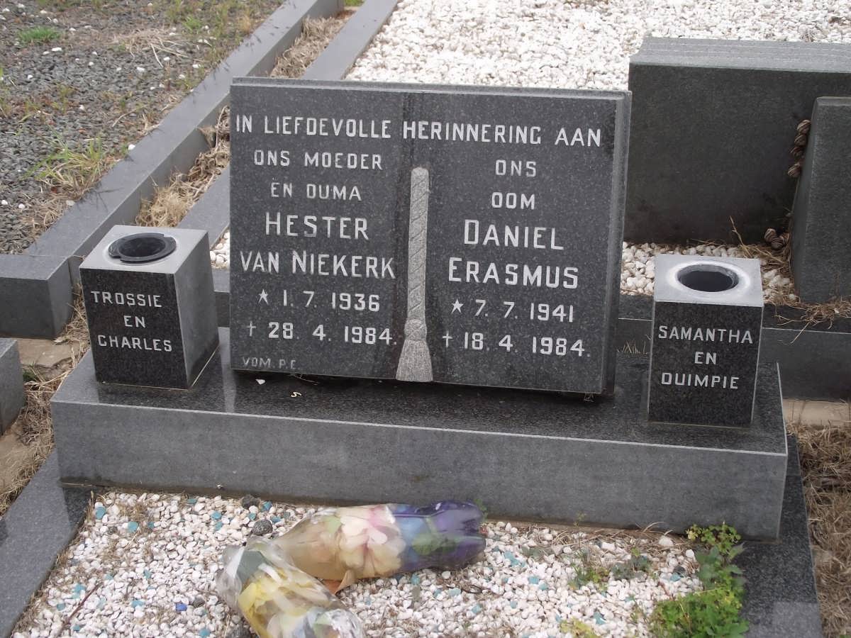 NIEKERK Hester, van 1936-1984 :: ERASMUS Daniel 1941-1984