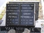 NIEKERK Jacobus Petrus, van 1929-1981 & Sarah Petronella 1935-2006