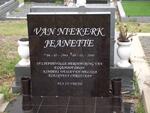 NIEKERK Jeanette, van 1964-2000