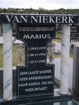 NIEKERK Marius Cornelius, van 1979-1998