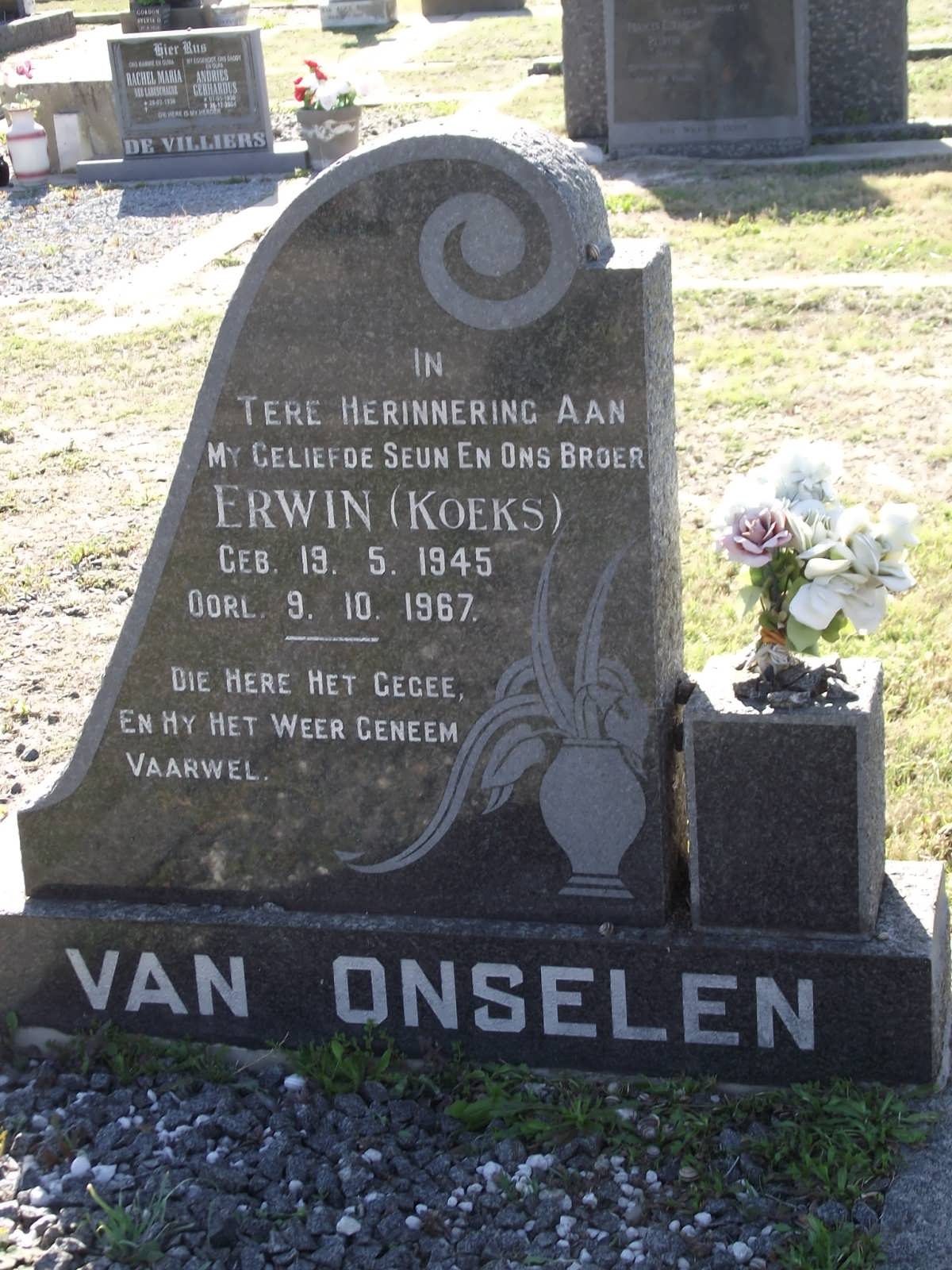 ONSELEN Erwin, van 1945-1967