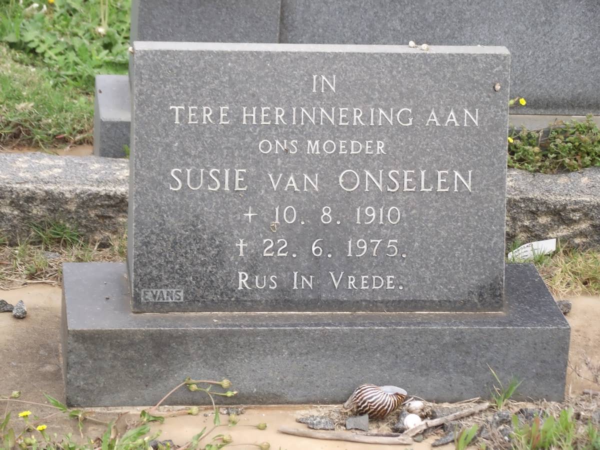 ONSELEN J. Susie, van 1910-1975