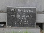 RENSBURG C.J., van 1928-1987