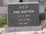 ROOYEN A.C.P., van 1894-1981