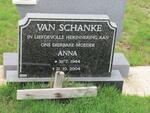 SCHANKE Anna, van 1944-2004