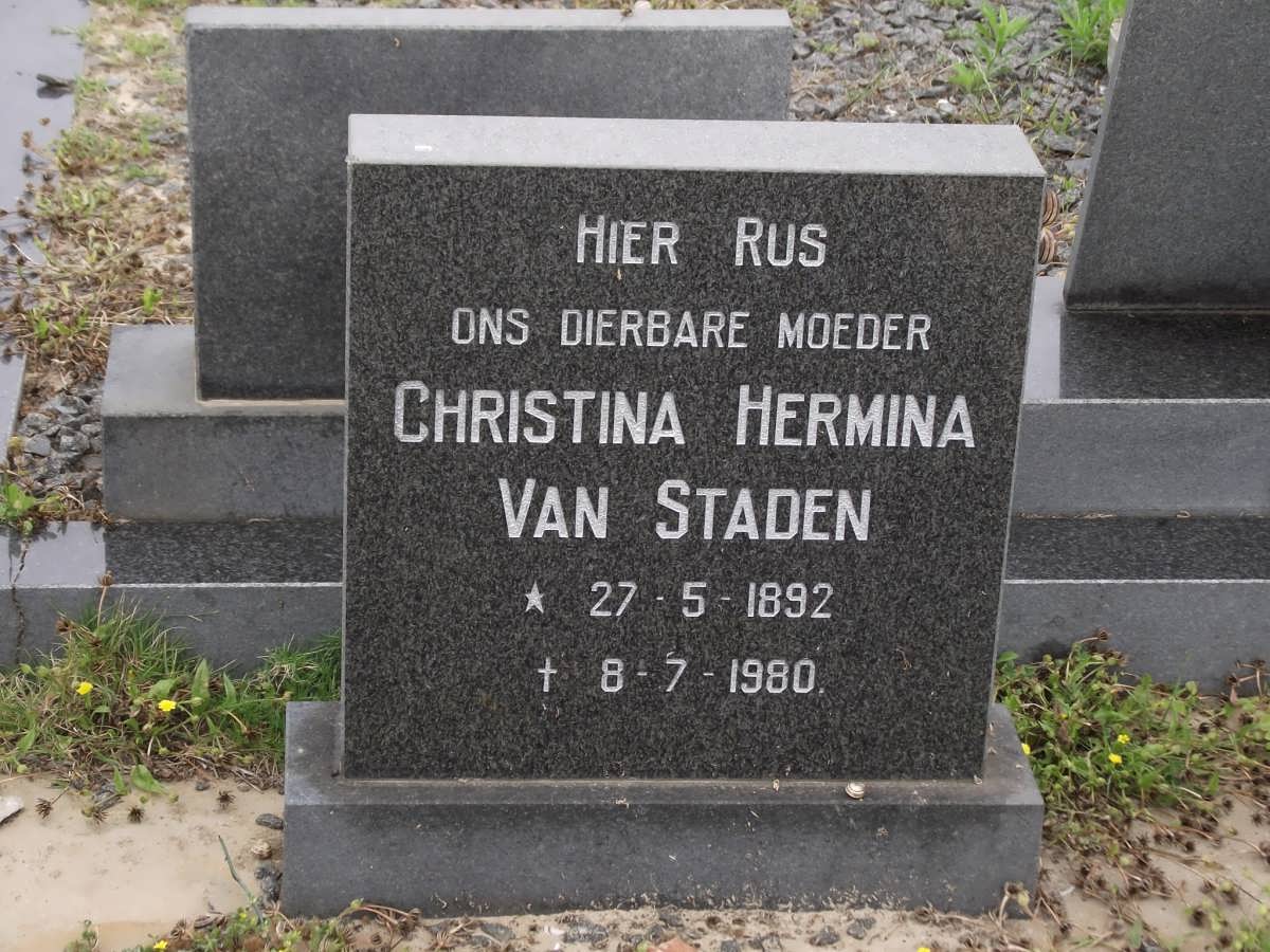 STADEN Christina Hermina, van formerly VAN DEN BERGH 1892-1980