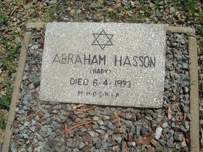 HASSON Abraham -1933