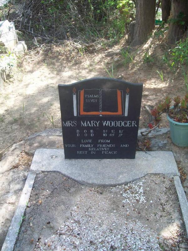 WOODGER Mary 1915-1999