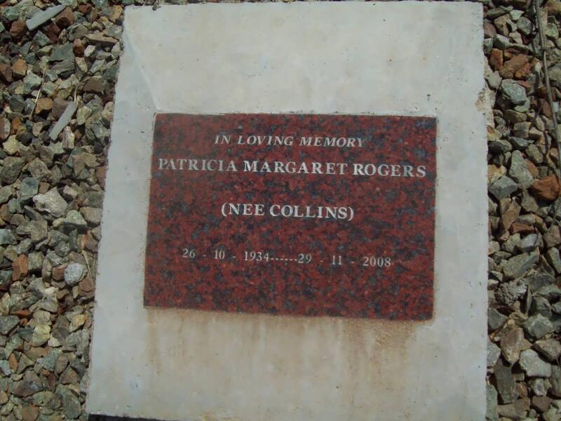 ROGERS Patricia Margaret nee COLLINS 1934-2008