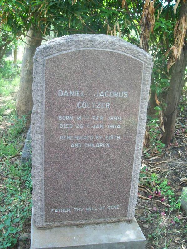 COETZER Daniel Jacobus 1899-1964