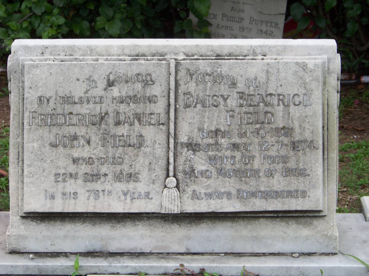FIELD Frederick Daniel -1964 & Daisy Beatrice -1974