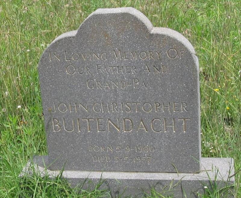 BUITENDACHT John Christopher 1900-1957