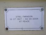 FARNDON Sybil 1927-2004
