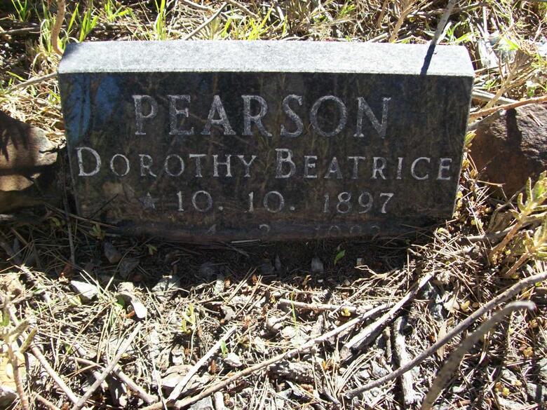 PEARSON Dorothy Beatrice 1897-1992