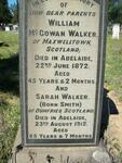 WALKER William McGowan -1872 & Sarah SMITH -1912