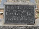 RAS Lizyja Z. nee V.D. WALT 1884-1952