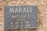 MARAIS Matilda E. nee VOS 1911-1985