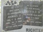 RICHTER Andries J. 1888-1982 & Aletta C.S. KOTZÉ 1892-1963
