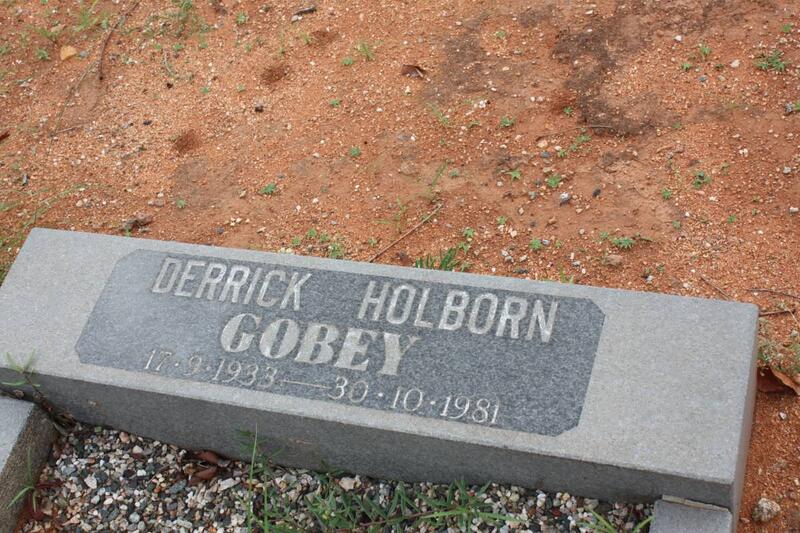 COBEY Derrick Holborn 1933-1981