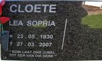 CLOETE Lea Sophia 1930-2007