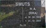 SMUTS H.A. 1933-2004