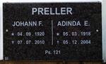 PRELLER Johann F. 1920-2010 & Adinda E. 1918-2004