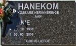 HANEKOM Danie 1938-2006