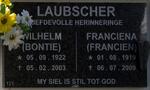 LAUBSCHER Wilhelm 1922-2003 & Franciena 1919-2009