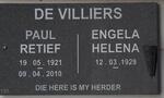 VILLIERS Paul Retief, de 1921-2010 & Engela Helena 1929-