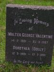 VALENTINE Walter George 1901-1967 & Dorothea 1901-1981