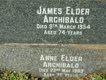 ARCHIBALD James Elder -1944 :: ARCHIBALD Anne Elder -1989