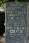 COERTZE Gert Johannes 1926-1996 & Petronella Johanna 1939-1992
