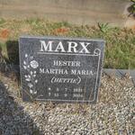 MARX Hester Martha Maria 1921-2004