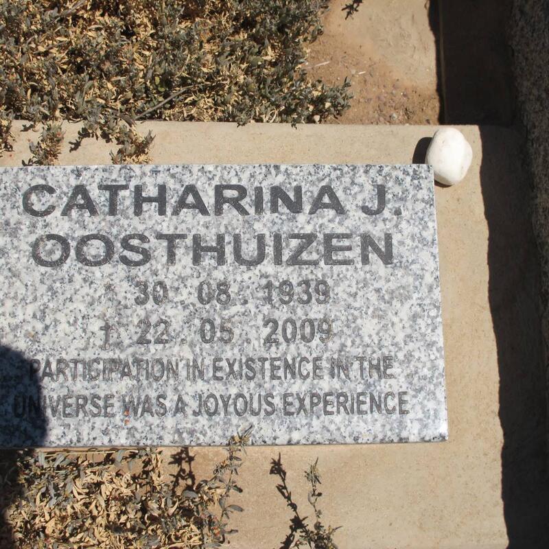 OOSTHUIZEN Catharina J. 1939-2009