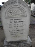 CLAASSENS J.D. 1855-1897 & J.J. 1884-1935