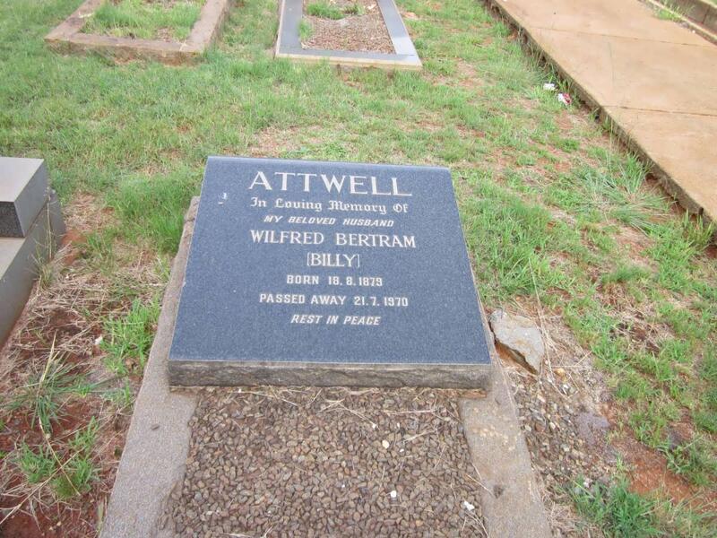 ATTWELL Wilfred Bertram 1879-1970