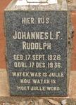RUDOLPH Johannes L.F. 1926-1936
