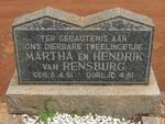 RENSBURG Hendrik, van 1951-1951 :: VAN RENSBURG Martha 1951-1951