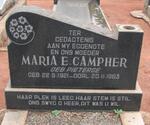 CAMPHER Maria E. nee PIETERSE 1921-1963