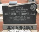 OOSTERHAGEN Hester Petronella nee BLAAUW 1879-1965