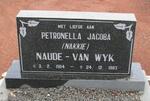 NAUDE Petronella Jacoba nee VAN WYK 1904-1983