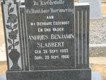 SLABBERT Andries Benjamin 1903-1966