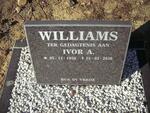 WILLIAMS Ivor A 1950-2010