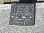 BLATHERWICK Thomas -1941 & Aletta -1931