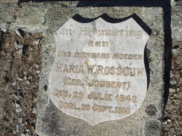 ROSSOUW Maria W. nee JOUBERT 1842-1916