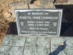 CORNELIUS Rosetta 1906-1999