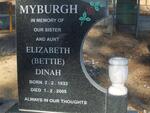 MYBURGH Elizabeth Dinah 1933-2005